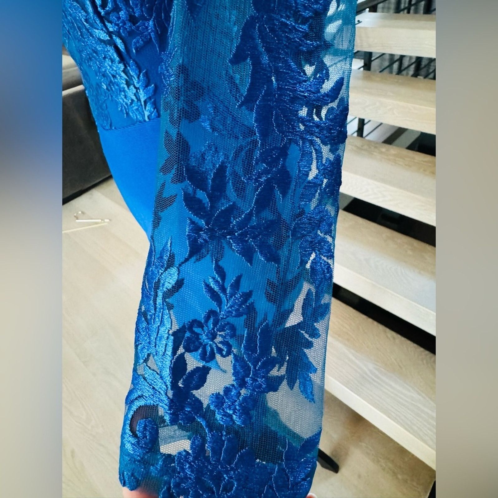 Other New and Chic Blue Lace Off-Shoulder Dress Size XS / US 0-2 / IT 36-38 - 10 Thumbnail
