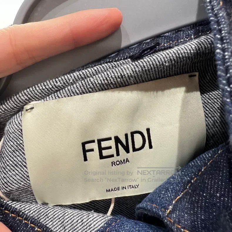 Fendi Fendi Color-Blocked Single-Breasted High-Neck Logo Denim J Size XS / US 0-2 / IT 36-38 - 3 Thumbnail