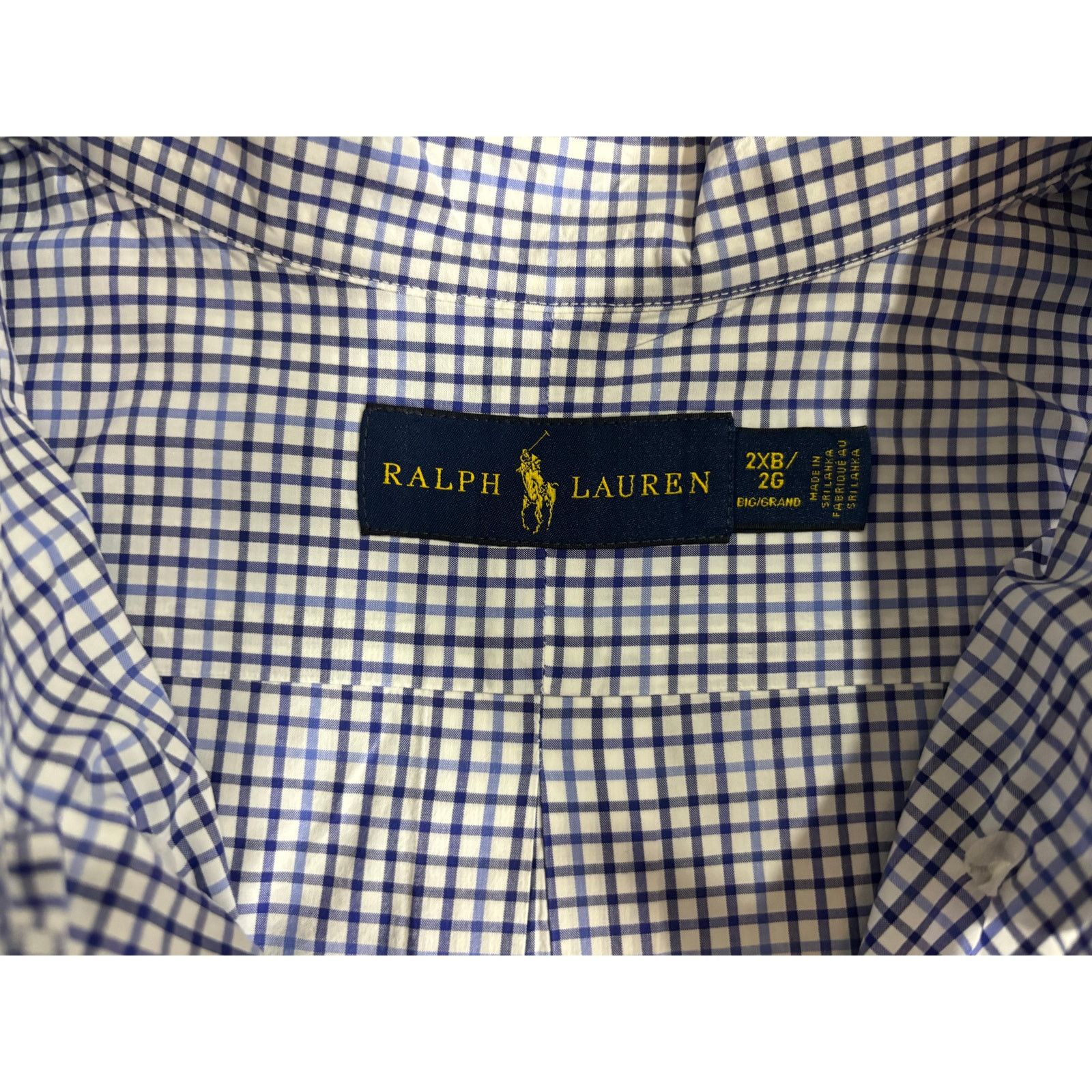 Polo Ralph Lauren Ralph Lauren Men’s 2XB Blue Plaid Short Sleeve Button Down Size US XXL / EU 58 / 5 - 7 Thumbnail