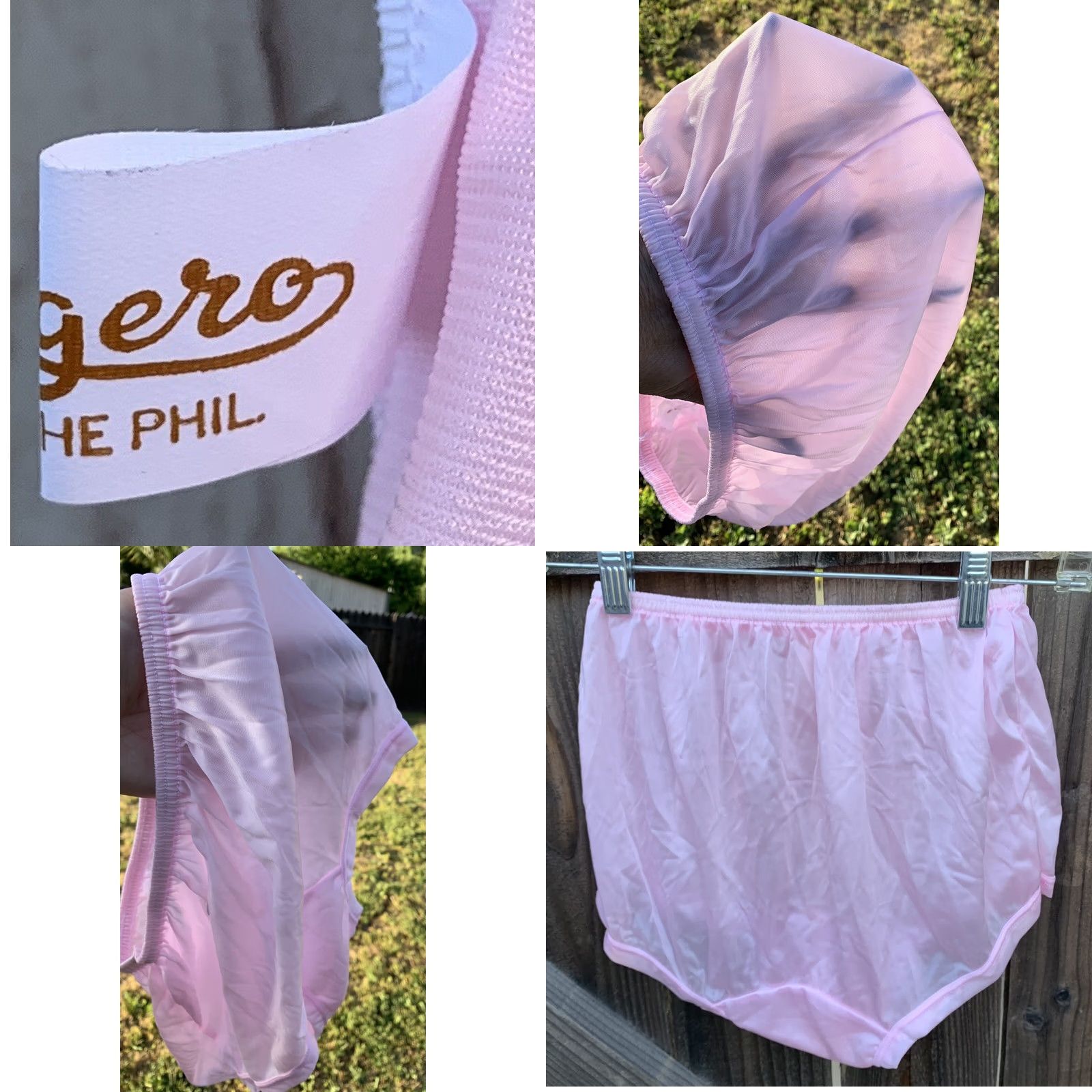 Vintage VINTAGE Gragero Panties Briefs Pink Nylon Size L Women Size 36" / US 14 / IT 50 - 8 Thumbnail