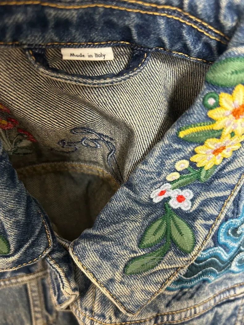 Gucci Gucci Embroidered denim jacket Size S / US 4 / IT 40 - 3 Thumbnail