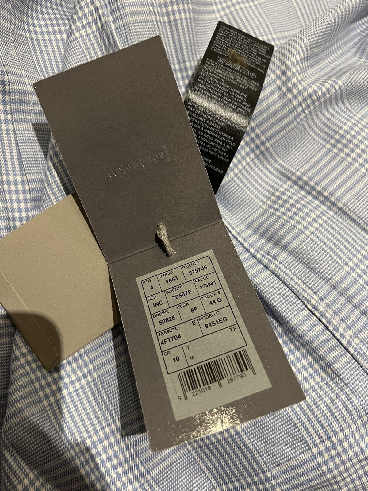Tom Ford TOM FORD Blue White Tartan Size 17.5 44 Long Sleeves Size US L / EU 52-54 / 3 - 13 Thumbnail