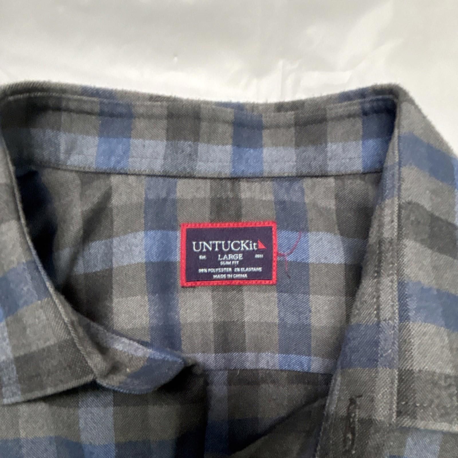 UNTUCKit Slim Fit Plaid Button-Up Shirt Size L Long Sleeve Untuckit Size US L / EU 52-54 / 3 - 5 Thumbnail