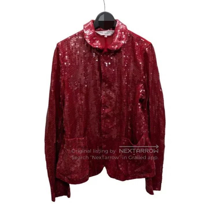 Comme des Garcons Comme Des Garcons Red Sequined Shirt Size S / US 4 / IT 40 - 1 Thumbnail