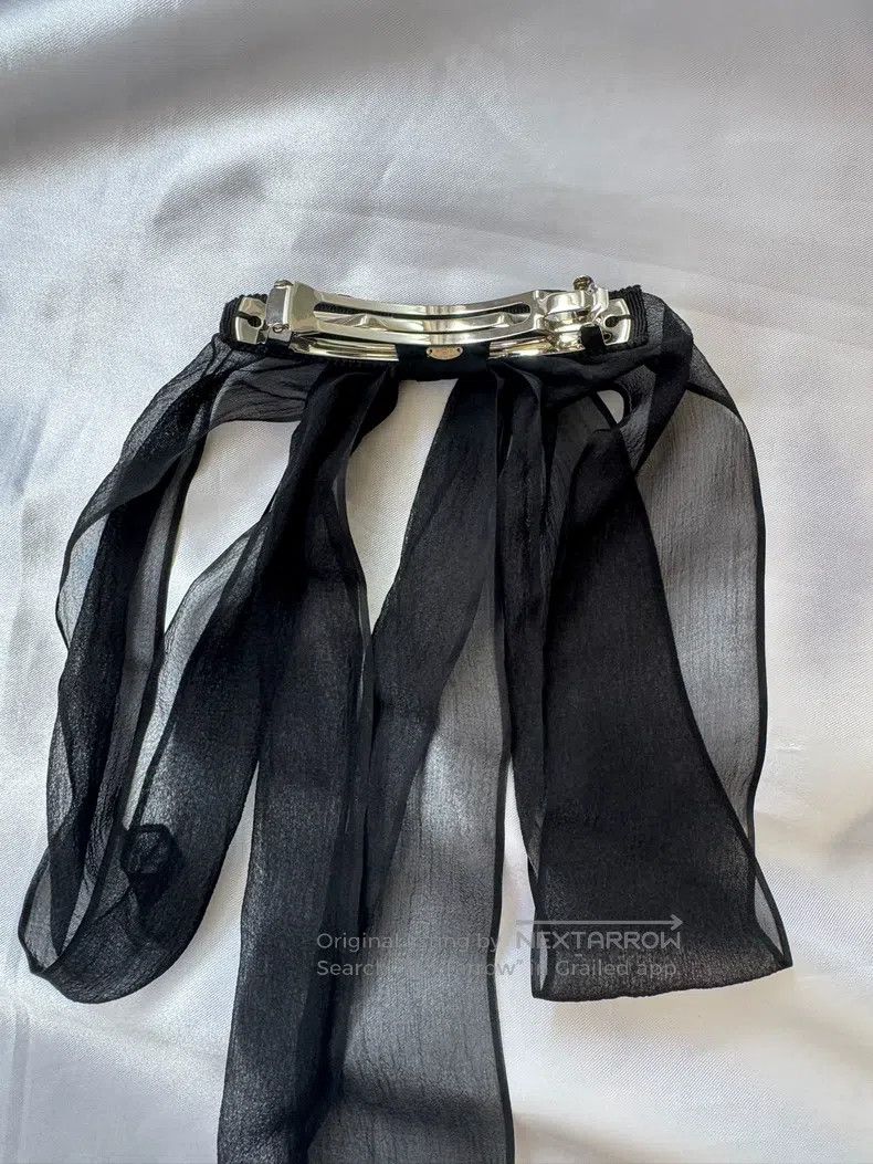 Chanel Chanel Black big bow hair clip streamer hair clip Size ONE SIZE - 4 Thumbnail