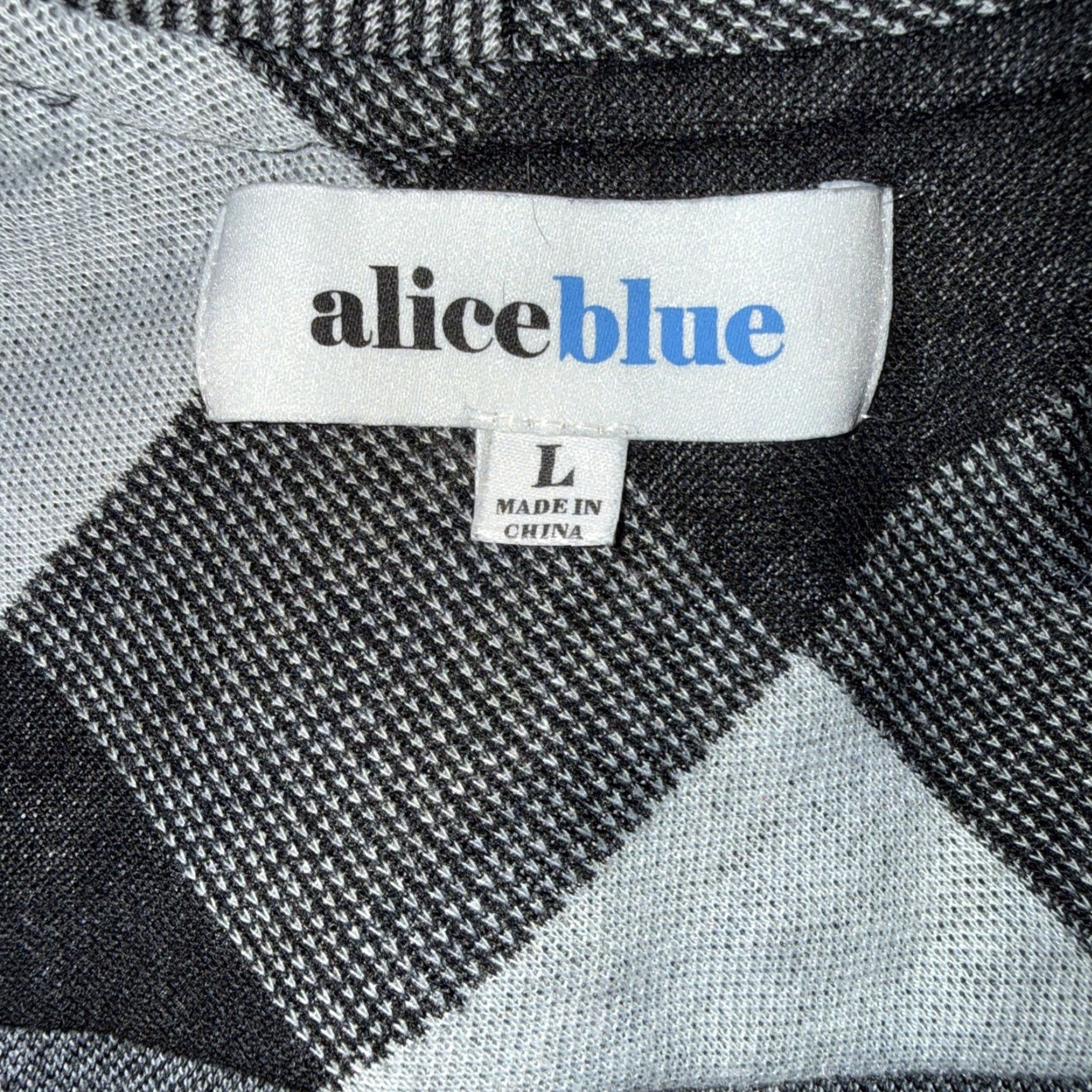 Vintage alice blue jacket Plaid Black Gray Stretch Half Zip Front Women’s Size Large Size L / US 10 / IT 46 - 3 Thumbnail