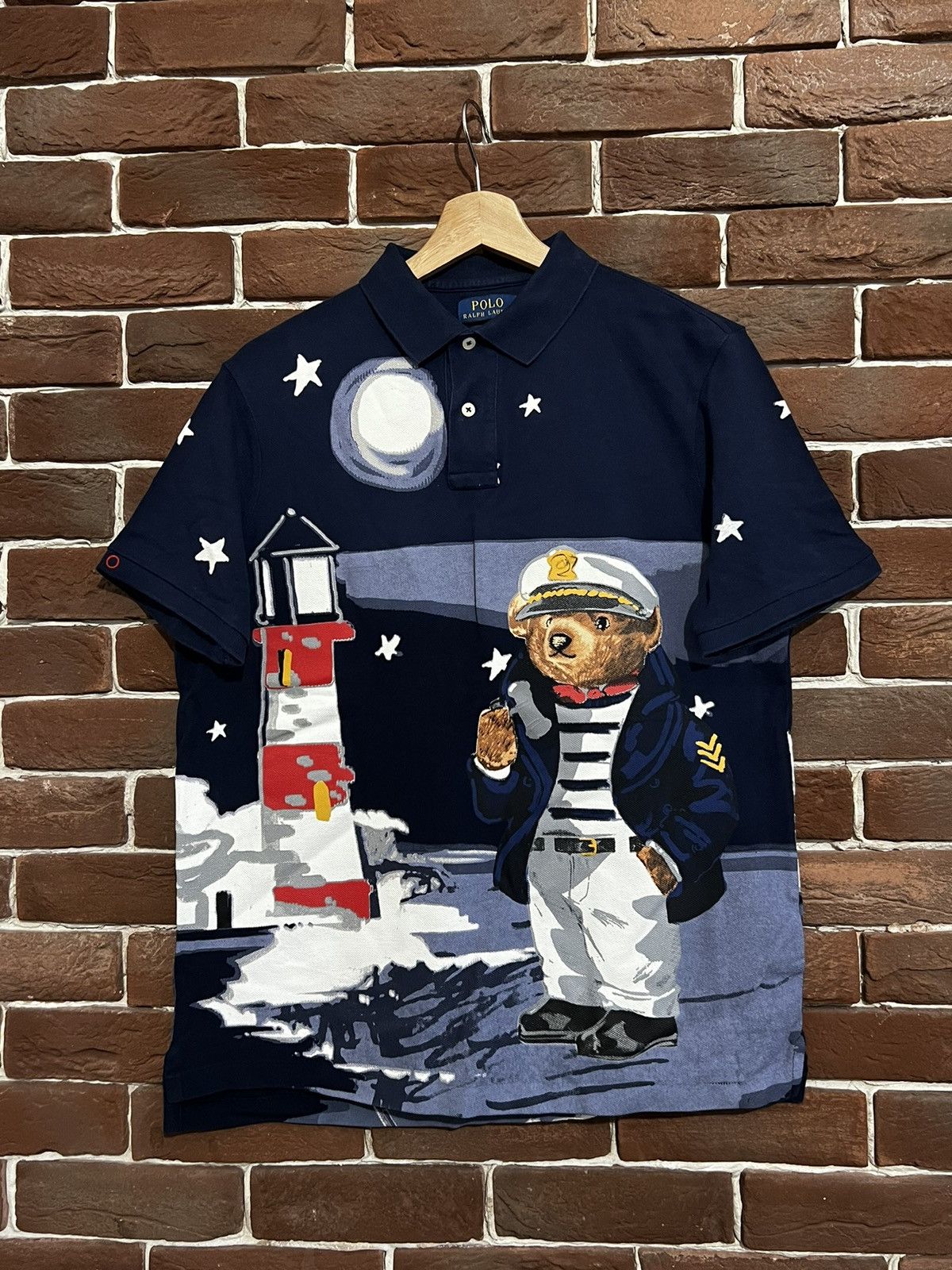 Polo Ralph Lauren Ralph Lauren Streetwear Polo Ralph Lauren Nautical Captain Sailor Bear M Polo Shirt Grailed