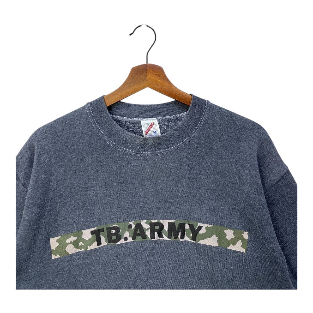 Jerzees TB Army Sweatshirt Spellout Jerzees Tag Made In USA Size M Size US M / EU 48-50 / 2 - 2 Thumbnail
