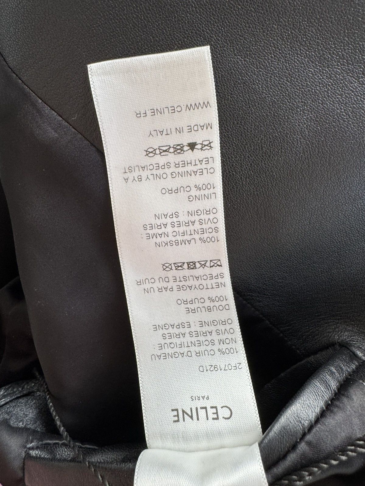 Celine × Hedi Slimane Celine SS19 Black Lambskin Rectangle Jacket Size 34R - 13 Thumbnail