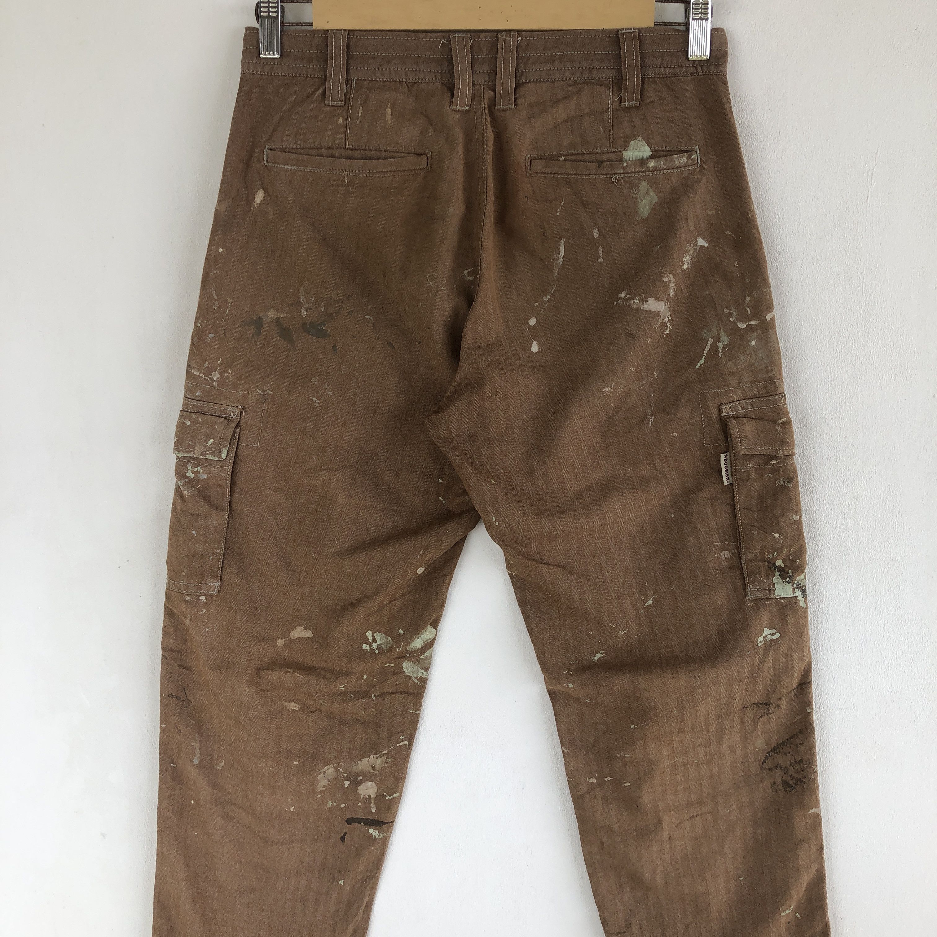 Japanese Brand Japanese Cargo Pants Paint Splatter Multi Pocket Trousers Size US 28 / EU 44 - 4 Thumbnail