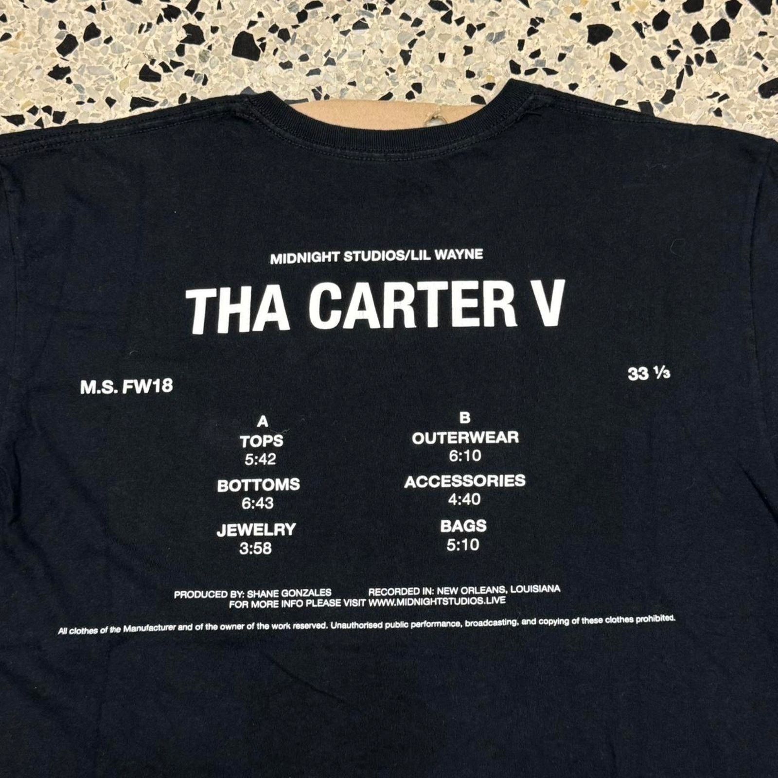Midnight Studios MIDNIGHT STUDIOS X LIL WAYNE X THA CARTER V “HI MOM” TEE: Size US L / EU 52-54 / 3 - 5 Thumbnail