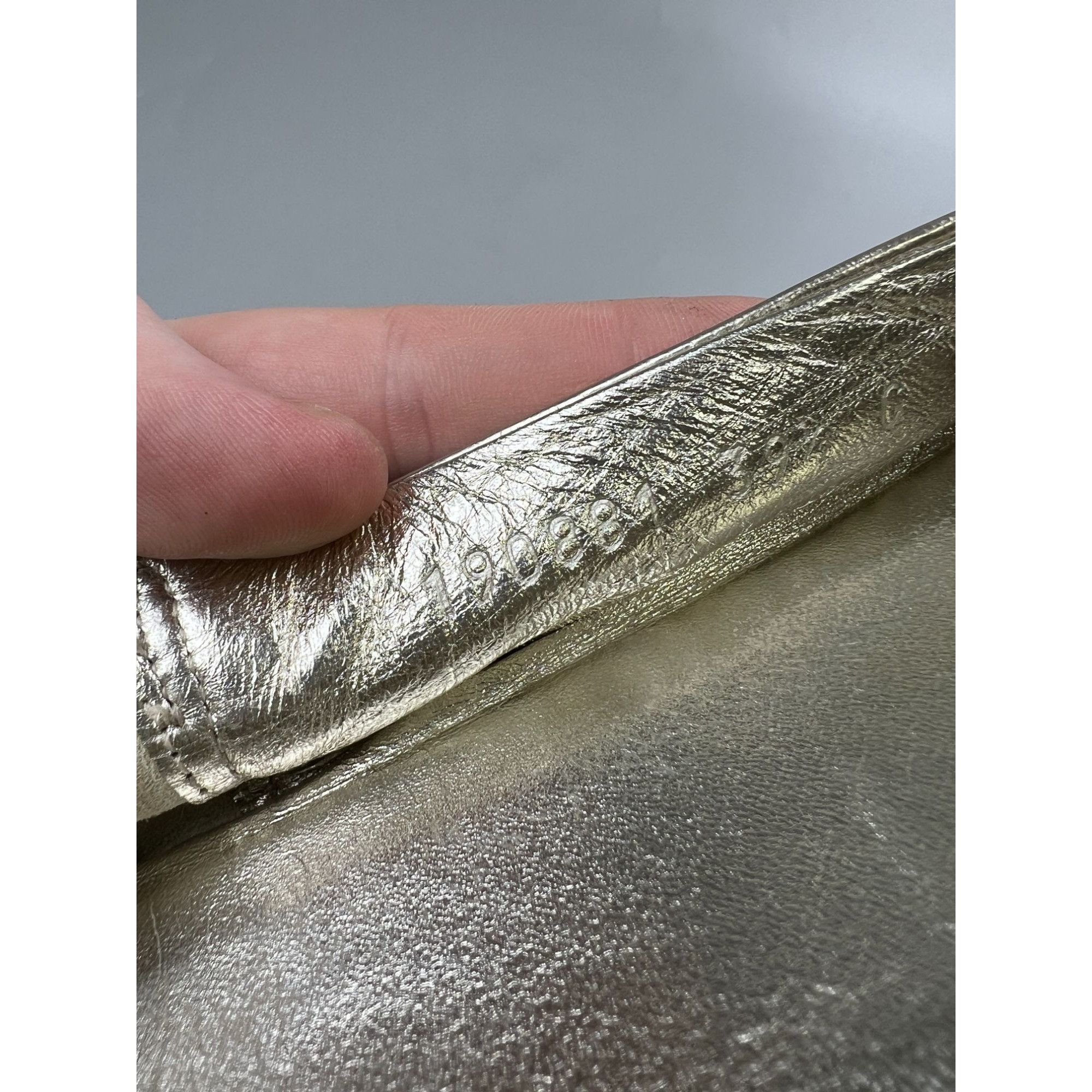 Gucci Gucci Interlocking G Silver Leather Ballet Flats (Y1006) Size US 9.5 / IT 39.5 - 15 Thumbnail