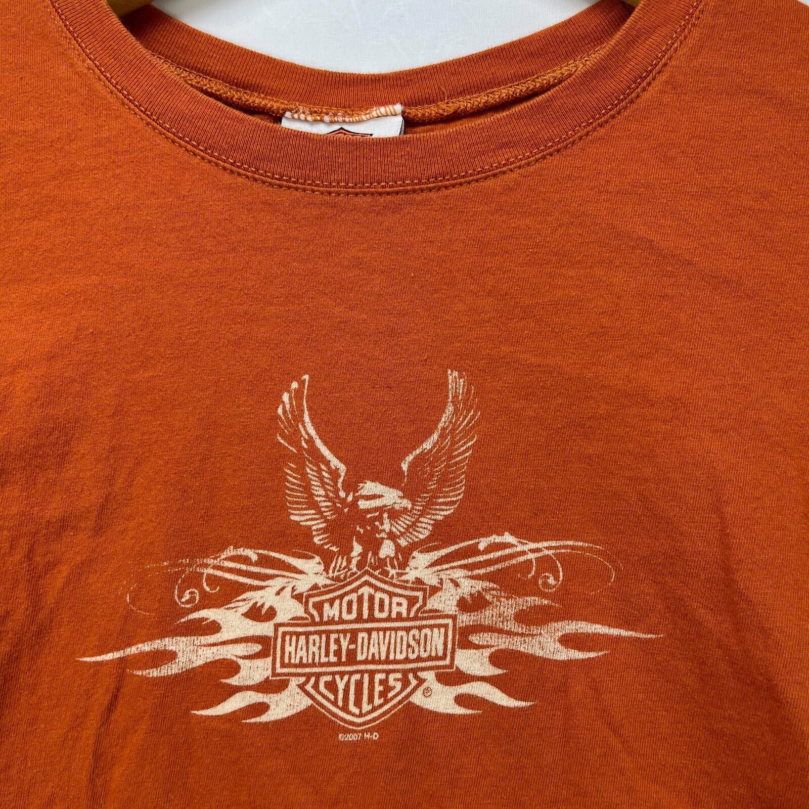 Harley Davidson Vintage Y2K Harley-Davidson Flames T-Shirt Womens Medium Size M / US 6-8 / IT 42-44 - 3 Thumbnail