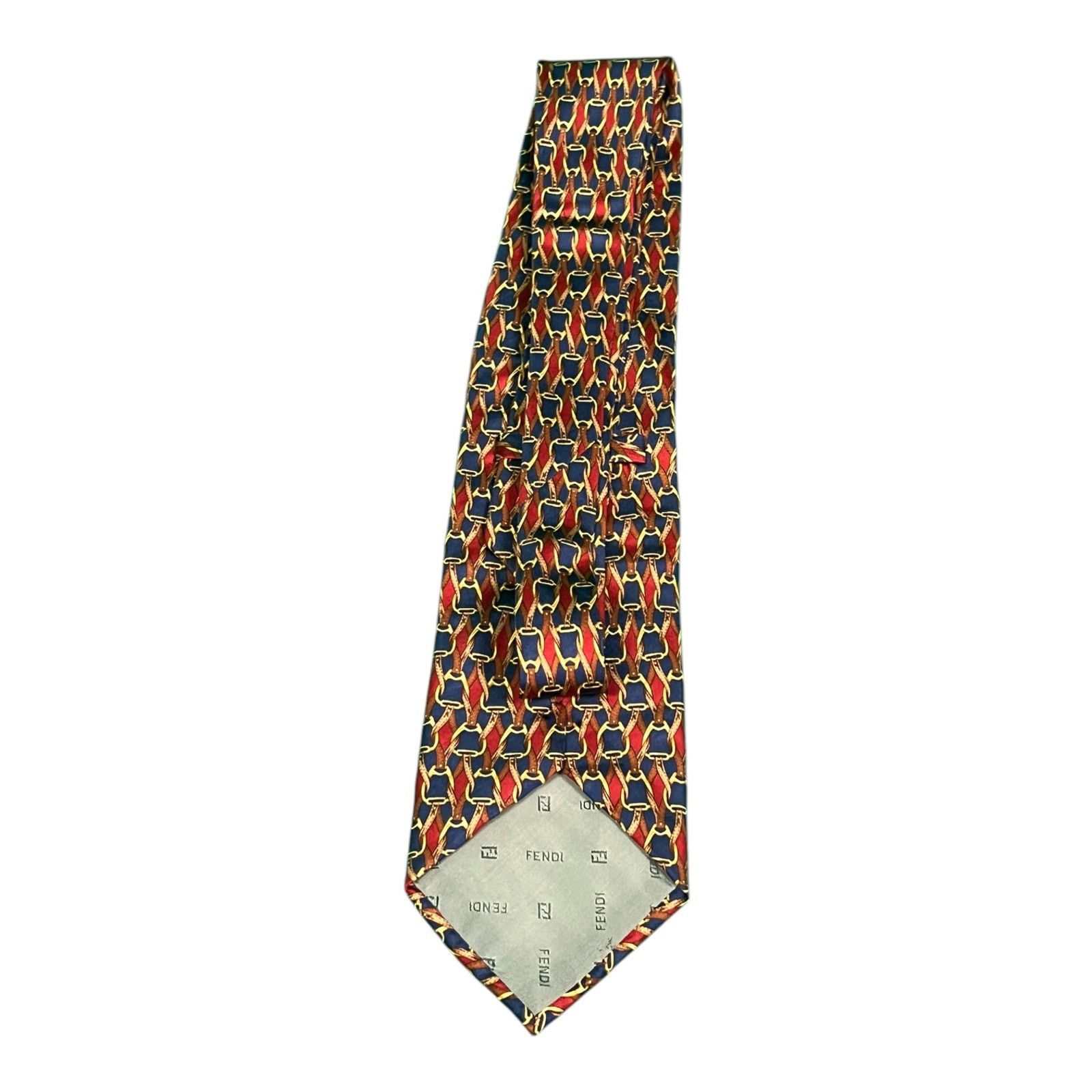 Fendi Vintage Men's Fendi Equestrian Horse Bit Print 100% Silk Tie Size ONE SIZE - 5 Thumbnail