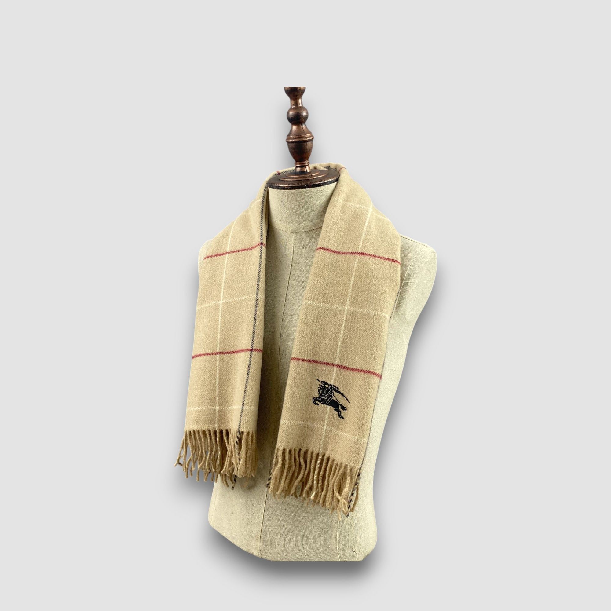 Burberry Vintage Burberry Scarf Muffler Wool Stole Wraps Scarves Size ONE SIZE - 2 Thumbnail