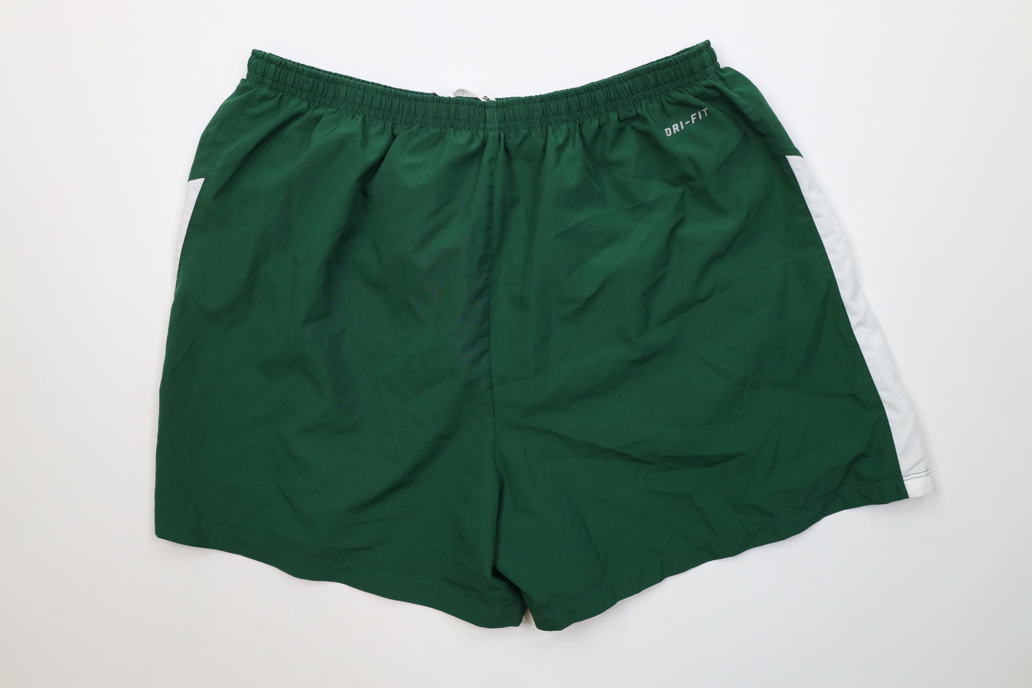 Nike Nike Lined Running Jogging Soccer Shorts Green Polyester Size US 36 / EU 52 - 10 Thumbnail