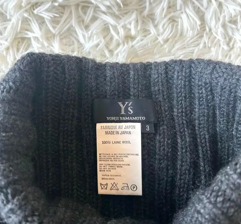 Yohji Yamamoto Yohji Yamamoto High Neck Cable Rib Cable Knit Bell Sleeve S Size US L / EU 52-54 / 3 - 8 Thumbnail