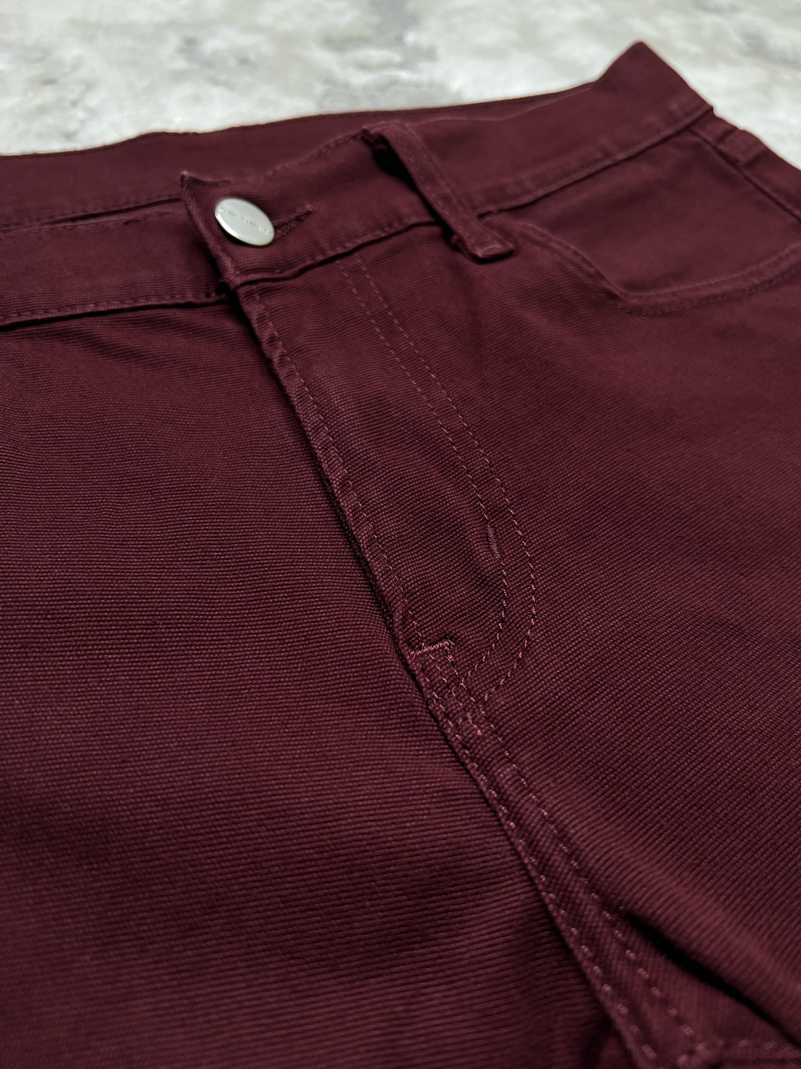 Carhartt Wip Carhartt WIP Rebel Pant Burgundy Stretch Slim Fit 31 Size US 31 - 5 Thumbnail