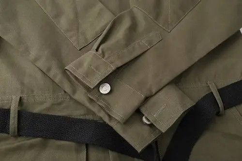 Japanese Brand 21SS Indigo Union Japan Military Green Worker Jumpsuits Size US 33 - 2 Thumbnail
