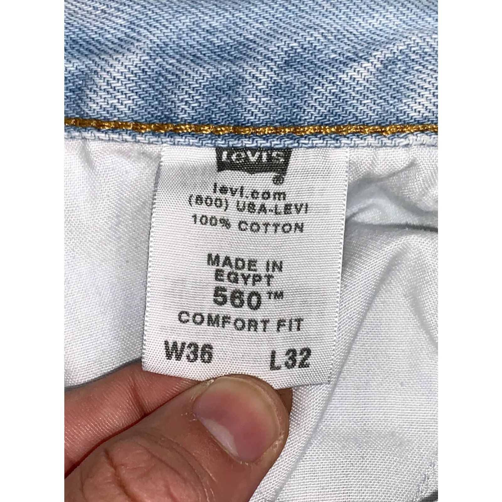 Levi's Levis 560 Mens Comfort Fit 36x28 Denim Jeans Loose Distress #4697 Size US 36 / EU 52 - 6 Thumbnail