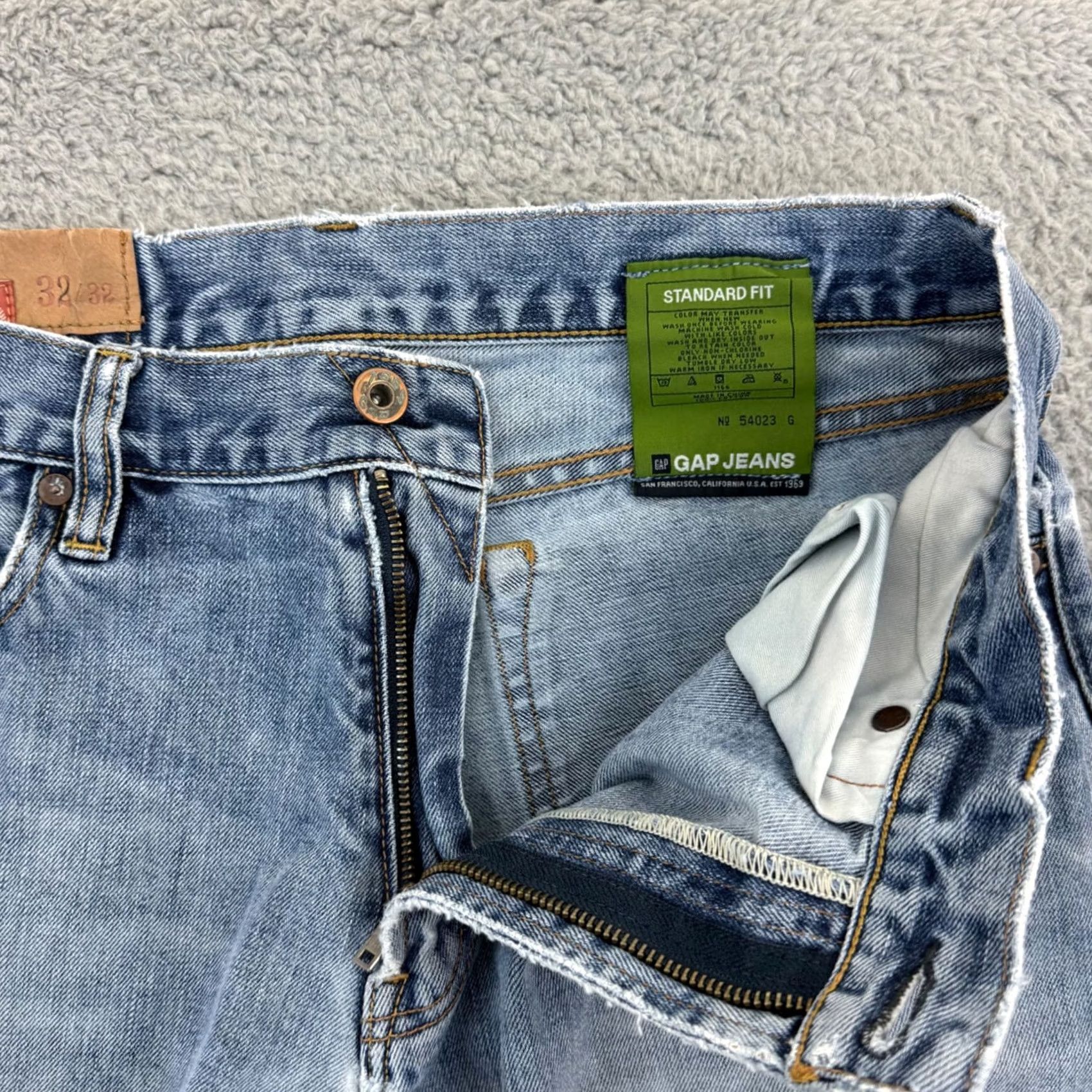 Gap VINTAGE Gap 1969 Jeans Mens 32x32 Blue Straight Leg Relaxed Fit Distressed Denim Size US 32 / EU 48 - 4 Thumbnail