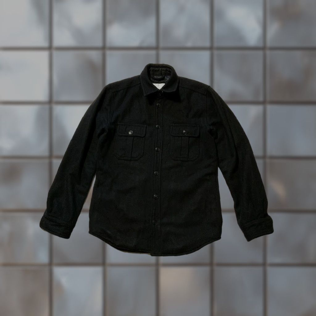 Saturdays NYC Saturdays Surf NYC Black Wool Blend Board Button Shirt Jacket Shacket Overshirt M Men Wool Blend Button Front Shacket Size US M / EU 48-50 / 2 - 1 Thumbnail