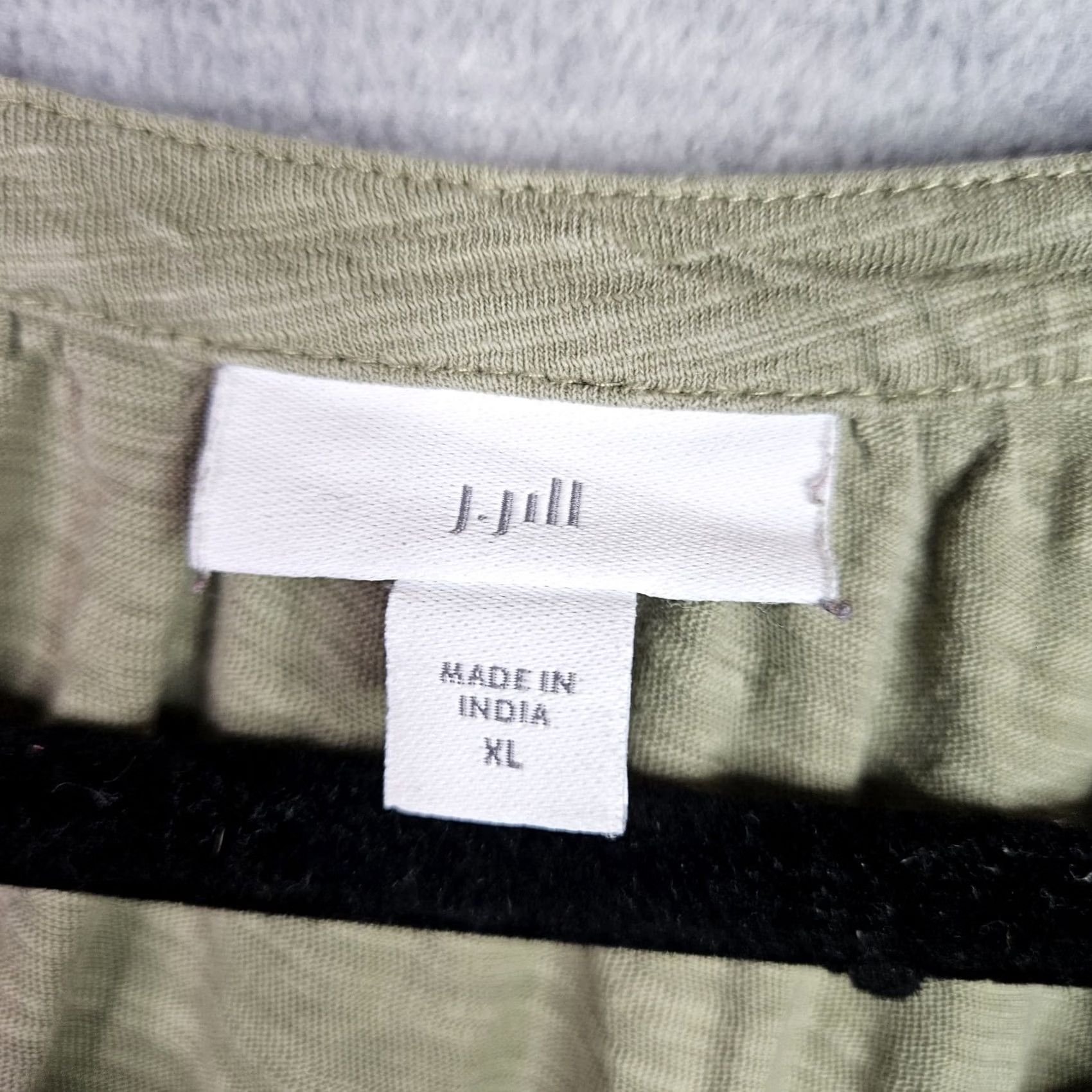 J. Jill J.Jill Women's Blouse Shirt V-Neck 3/4 Sleeve Embroidered Sage Green 100% Cotton XL Size XL / US 12-14 / IT 48-50 - 5 Thumbnail