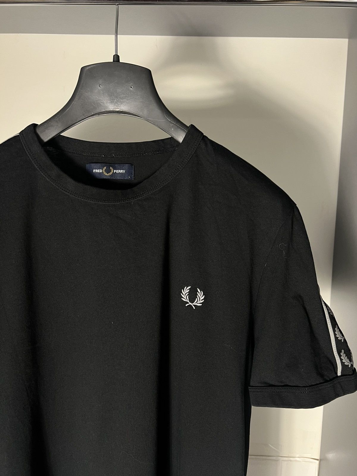 Fred Perry × Vintage VERY RARE FRED PERRY MONOGRAM LAMPAS T-SHIRT CLASSIC CASUAL Size US L / EU 52-54 / 3 - 5 Thumbnail