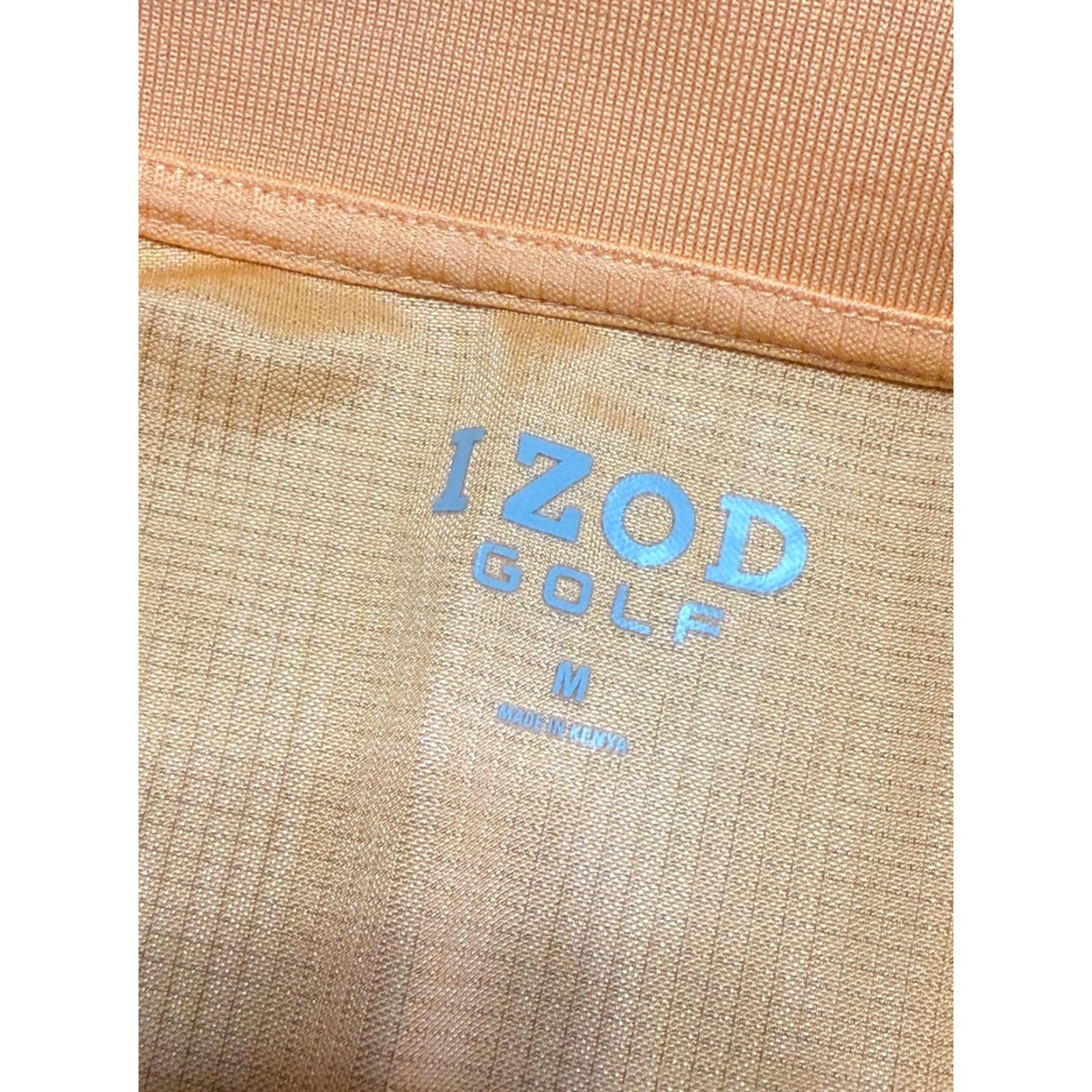 Izod IZOD Polo Shirt Men's Medium Orange Short Sleeve, Collared, Solid, Casual, Basic Style, Regular Fit, Machine Washable, Free Return, IZOD Size M / US 6-8 / IT 42-44 - 5 Thumbnail