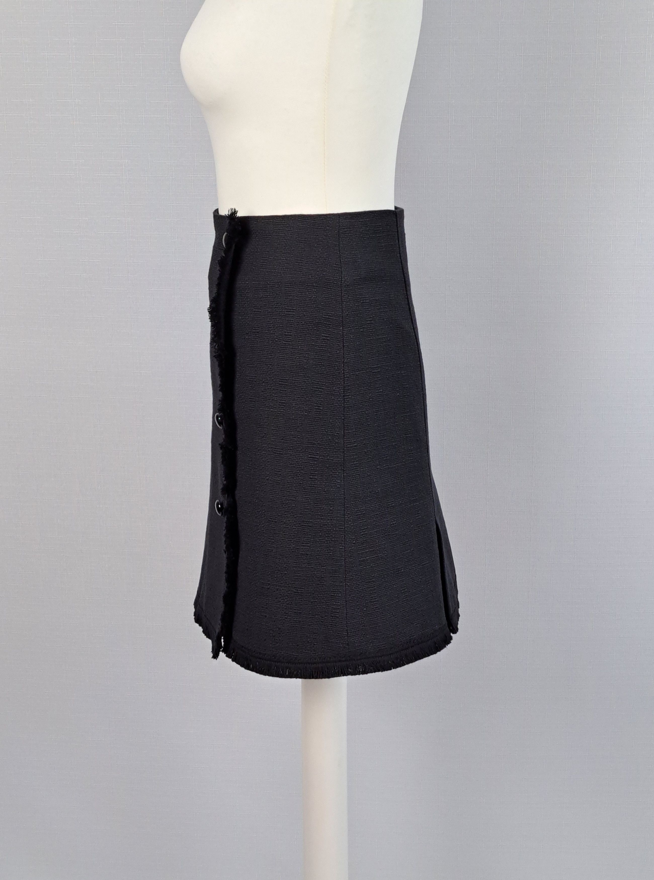 A.P.C. A.P.C. black wrap cotton skirt. Size 34 Size 28" / US 6 / IT 42 - 4 Thumbnail