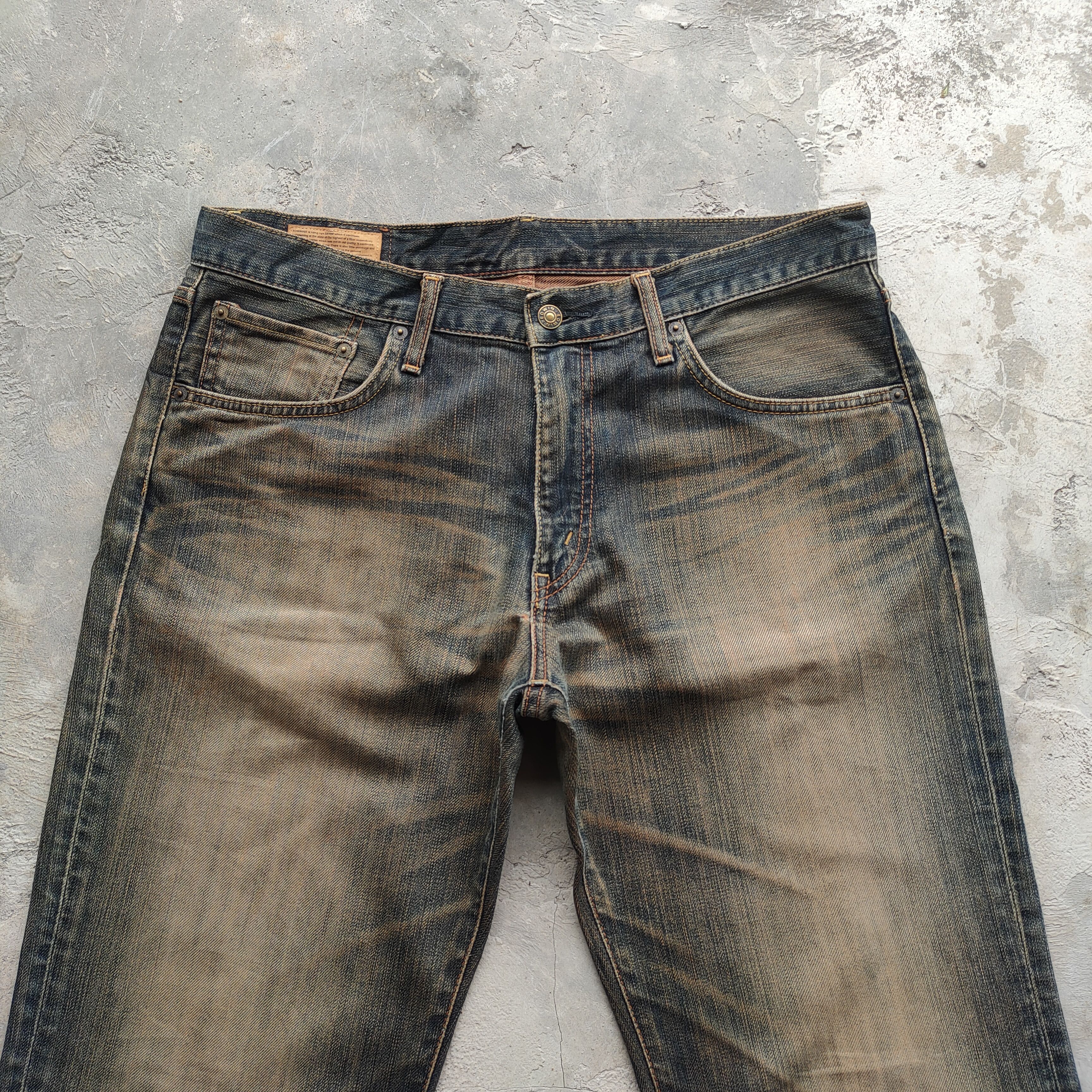 Edwin # VINTAGE EDWIN RUSTY FADED DISTRESSED JEANS PANTS Size US 36 / EU 52 - 3 Thumbnail