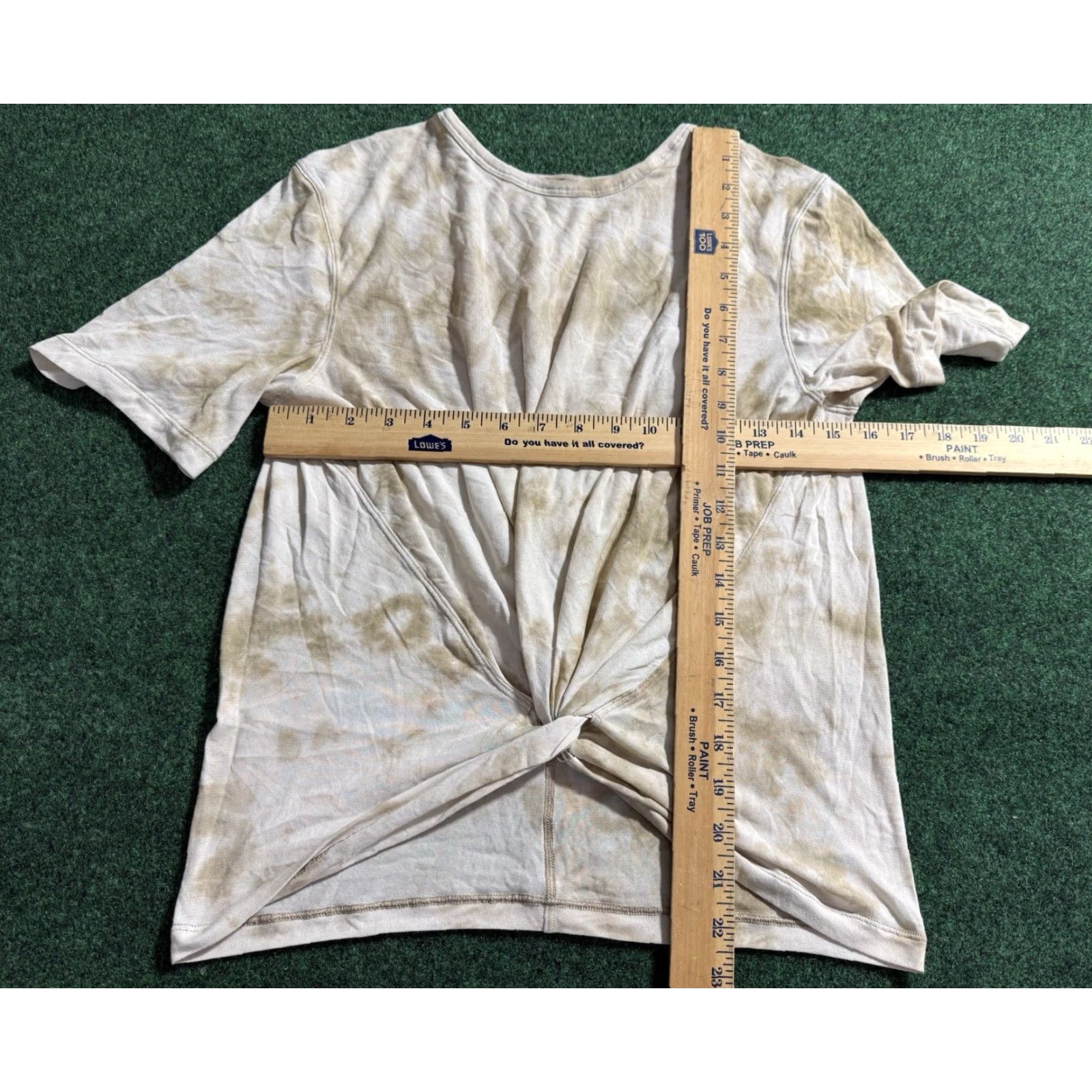 Lululemon LULULEMON Top Womens Diamond Dye Light Ivory Crescent Tee Shirt Crew Neck Short Sleeve S Size S / US 4 / IT 40 - 4 Thumbnail