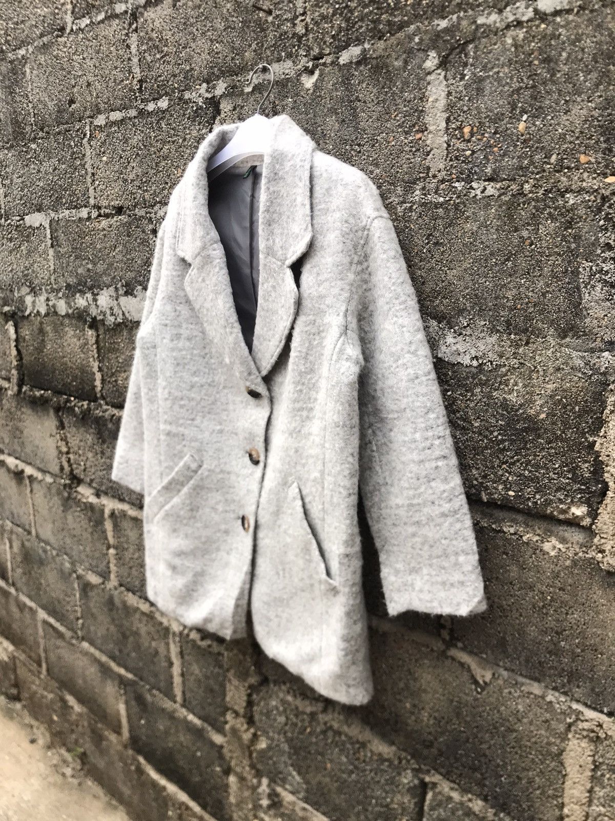 Benetton × United Colors Of Benetton 🌟Stile Benetton Wool Coat Jacket Size S / US 4 / IT 40 - 3 Thumbnail