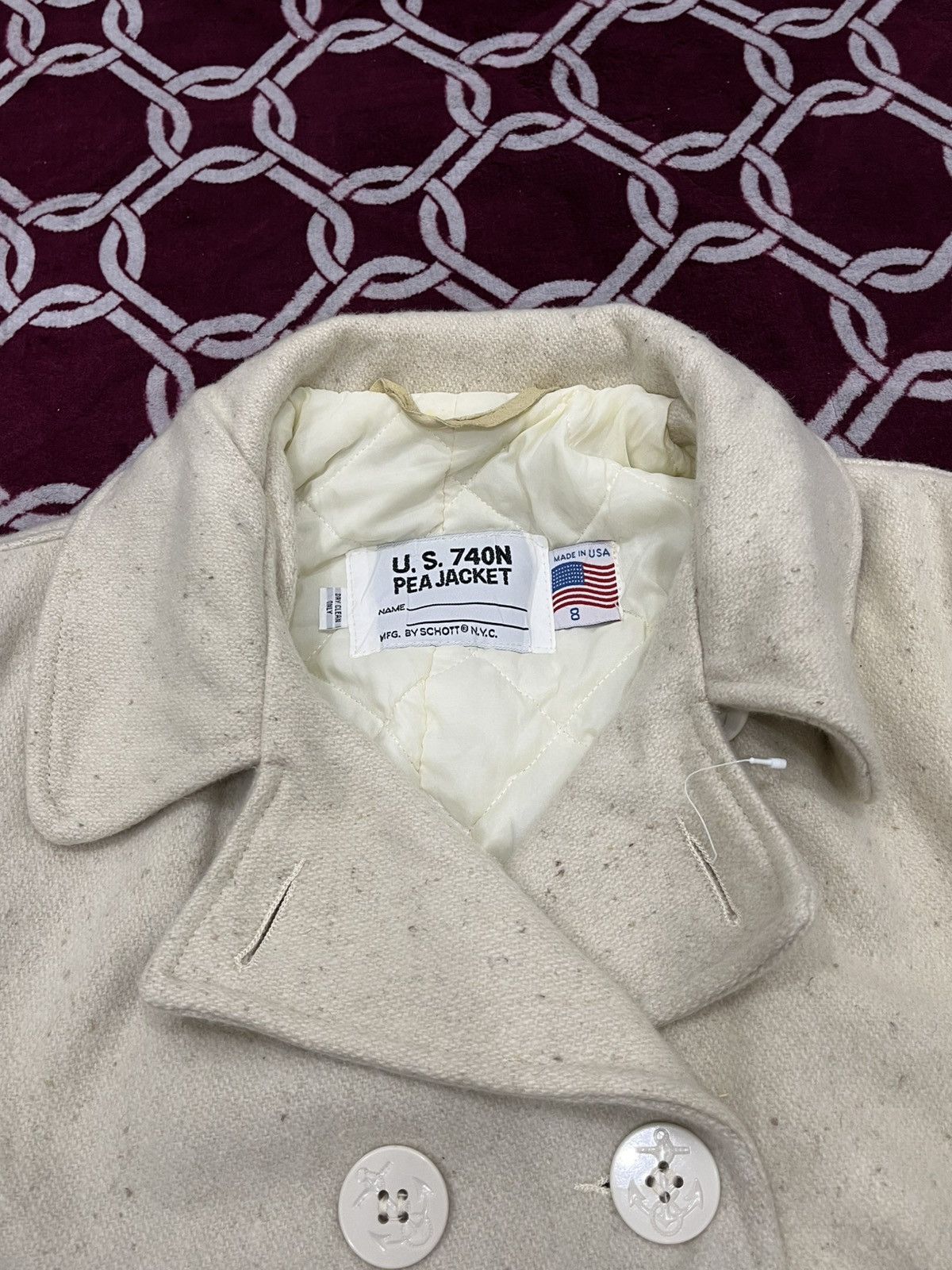 Schott Vintage Schott NYC US 740N Wool Pea Coat Jacket Size M / US 6-8 / IT 42-44 - 7 Thumbnail