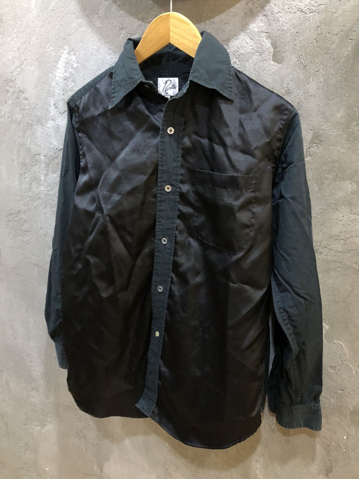 Needles Needles Rebuild Black Half Satin Button Up Shirt Size US S / EU 44-46 / 1 - 6 Thumbnail