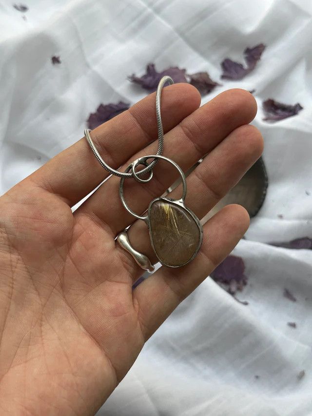 Other "Golden Threads" – Rutilated Quartz Necklace by Řezaninova Size ONE SIZE - 6 Thumbnail