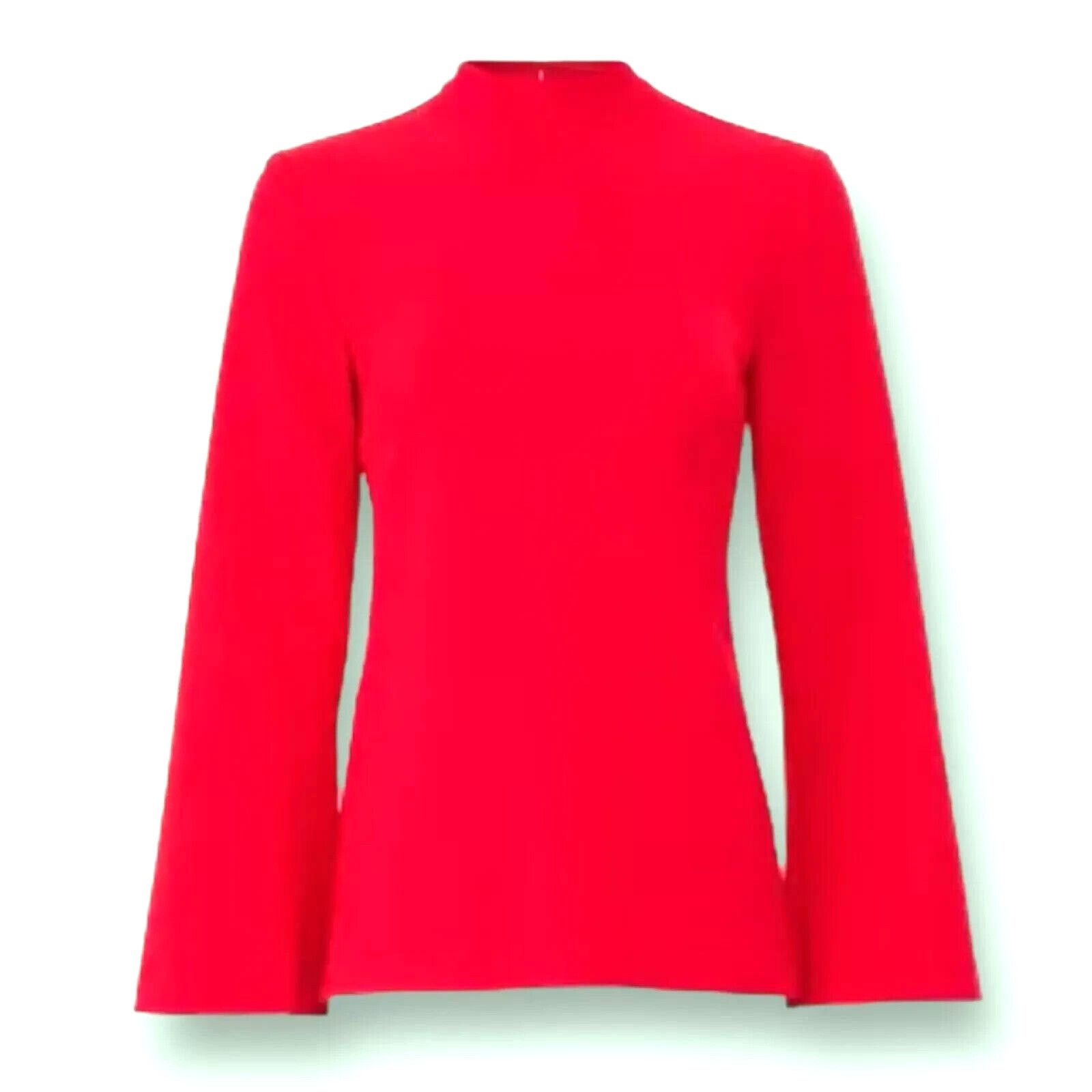 Trina Turk TRINA TURK LONG SLEEVE RED KEYHOLE TUNIC TOP SZ 10 Size L / US 10 / IT 46 - 1 Thumbnail