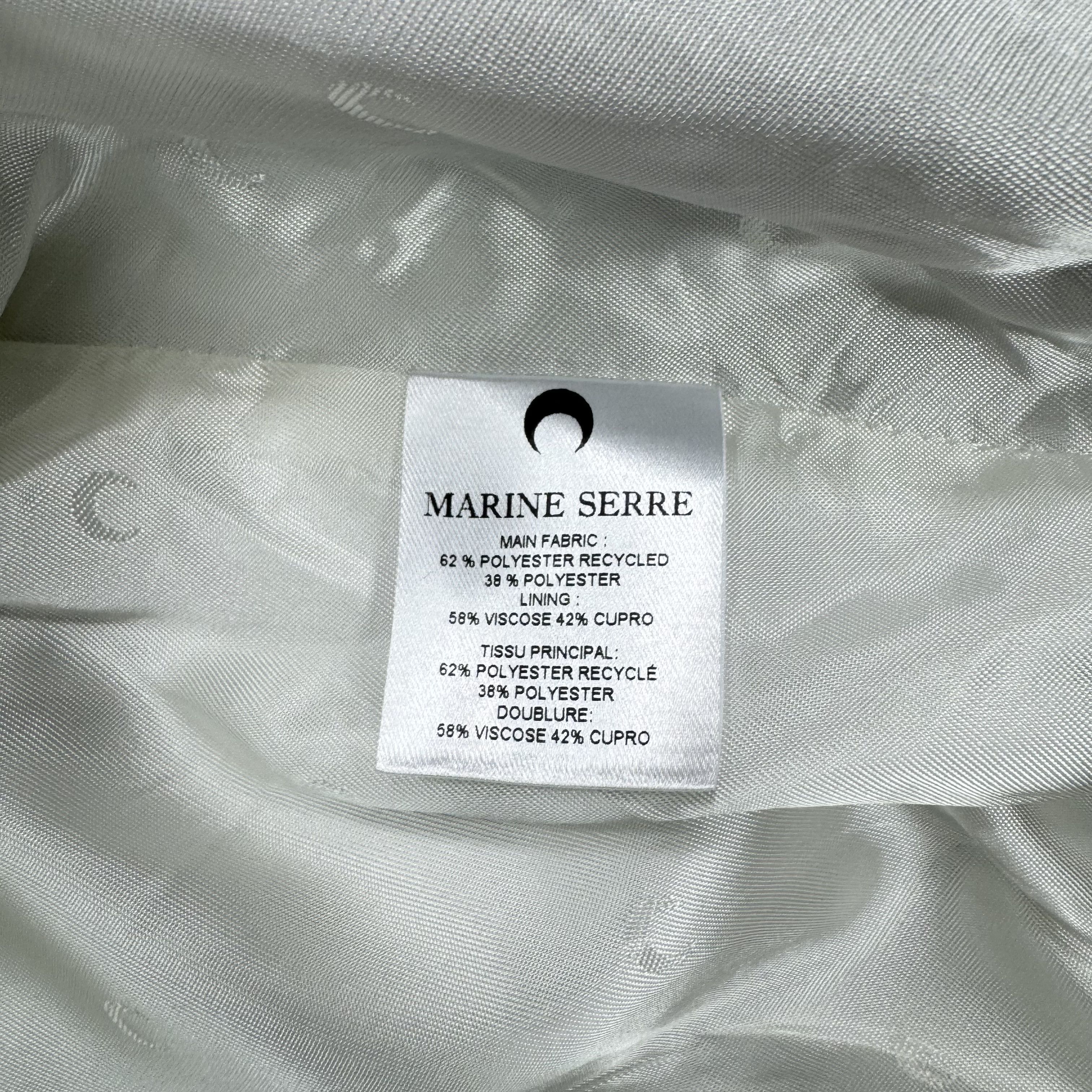 Marine Serre Marine Serre Crescent Moon Print Jacket In White RRP £1000 Size US M / EU 48-50 / 2 - 9 Thumbnail
