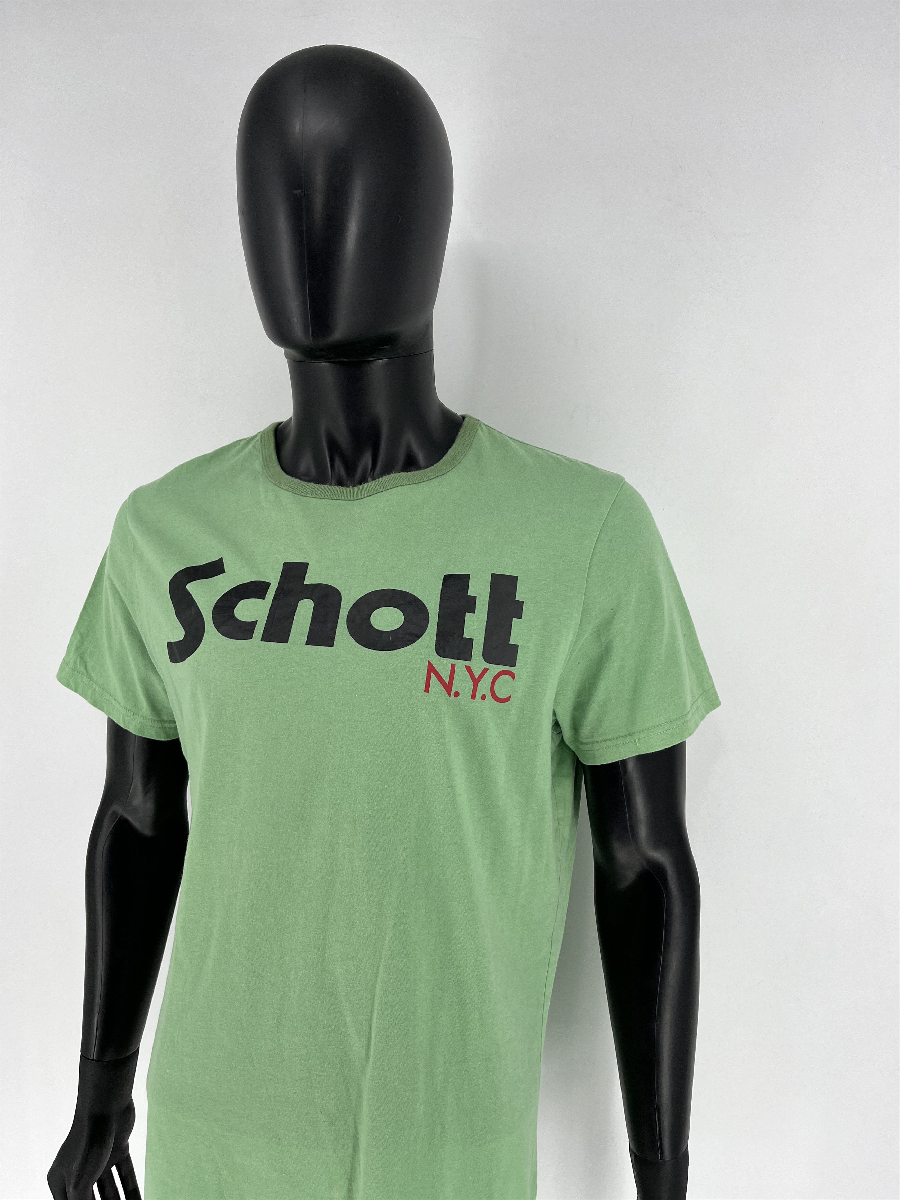 Japanese Brand × Schott × Vintage Rare‼️🔥Schott N.Y.C Big SpellOut T-Shirt Size XL Size US XL / EU 56 / 4 - 4 Thumbnail