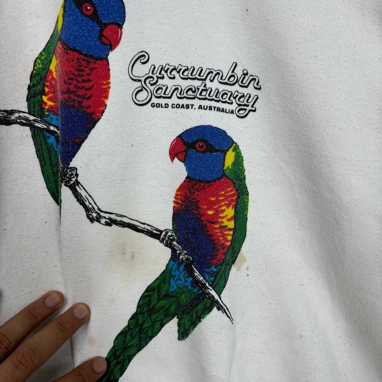 VTG 90s Currumbin Sanctuary Bird Sweatshirt Australia Made