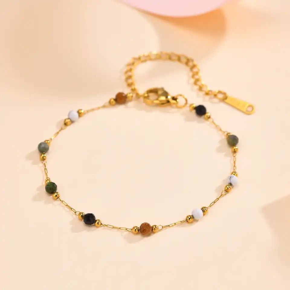 Other Natural Stone Beads Satellite Chain Bracelet Size ONE SIZE - 1 Thumbnail