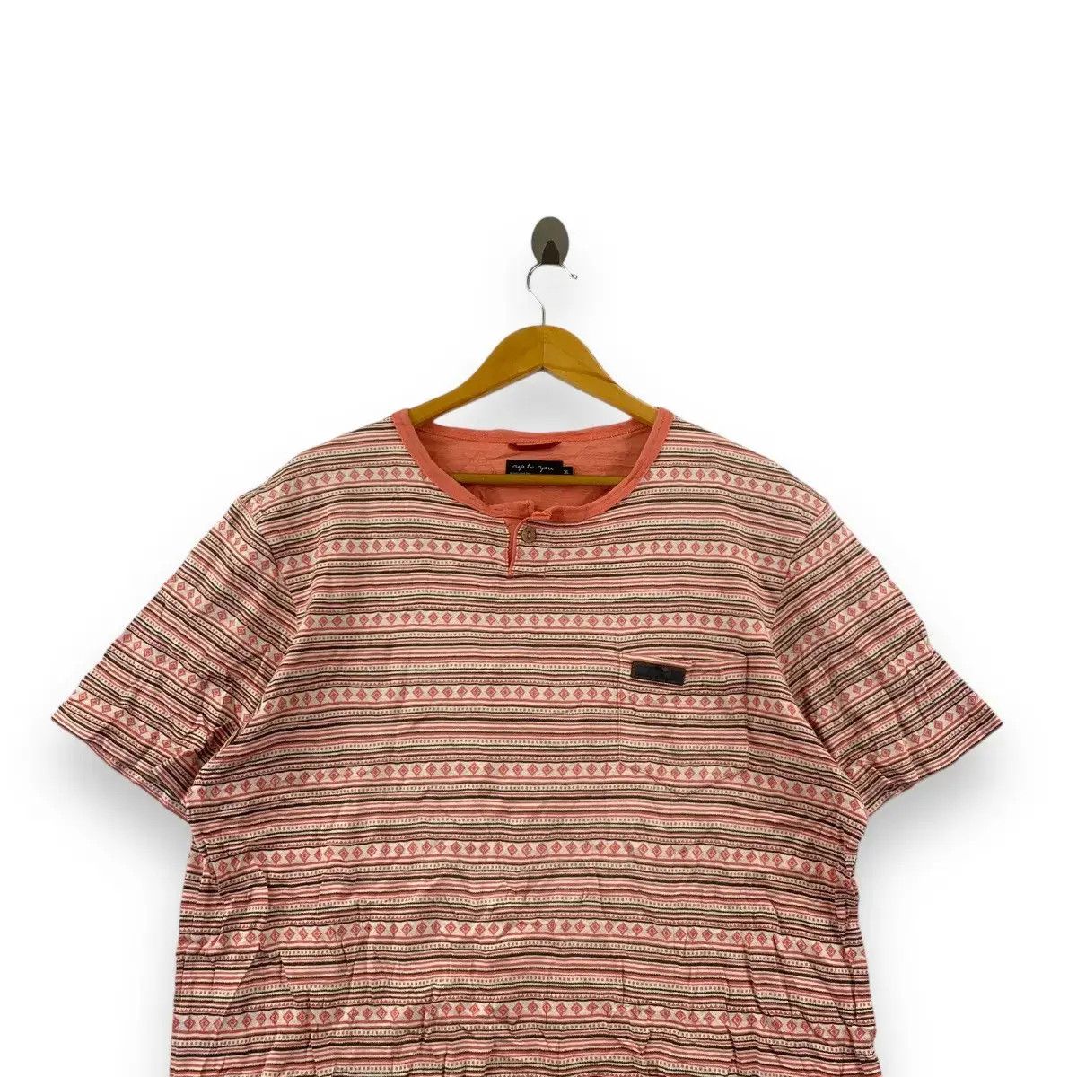 Kansai Yamamoto Vintage KANSAI YAMAMOTO Up To You Aztec Henley Pocket Tee Size US XXL / EU 58 / 5 - 2 Thumbnail