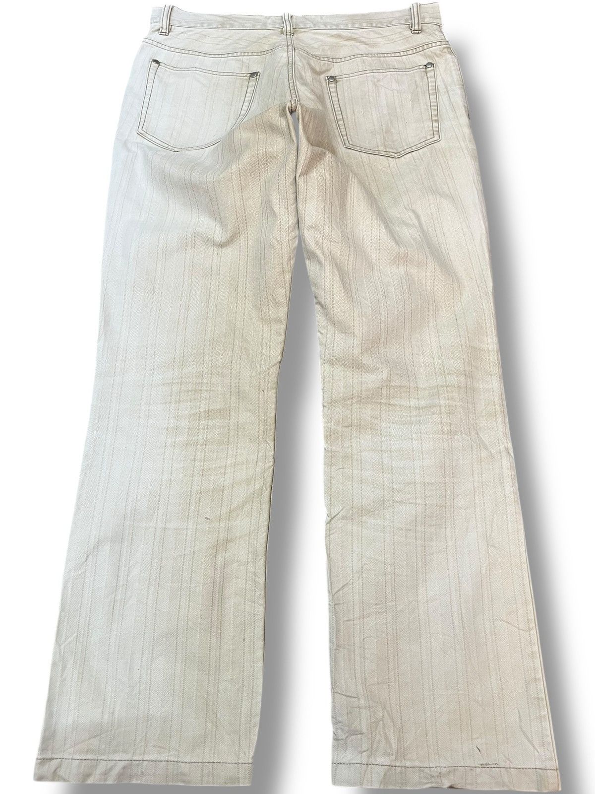 Japanese Brand Vintage Japanese Brand Baggy Stripe Denim Size US 33 - 5 Thumbnail