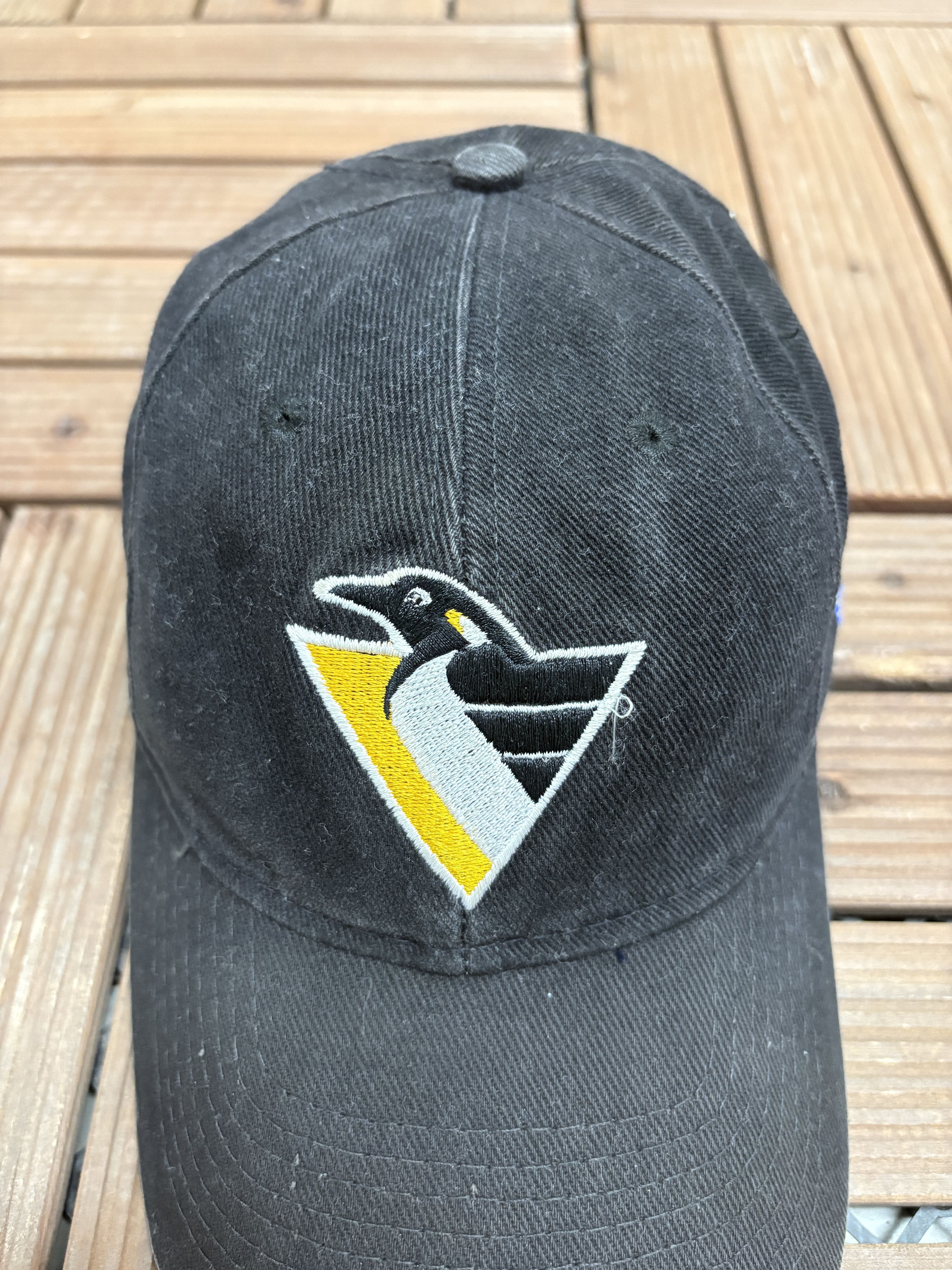 Vintage Pittsburgh Penguins Vintage Black Snap Back Hat Cap Size ONE SIZE - 3 Thumbnail