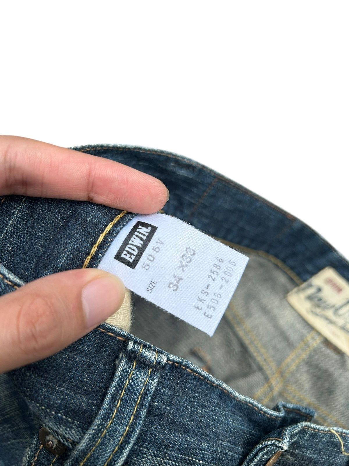 Kapital Vintage Edwin 505V Selvedge Repair Distressed Denim Jeans Size US 36 / EU 52 - 7 Thumbnail
