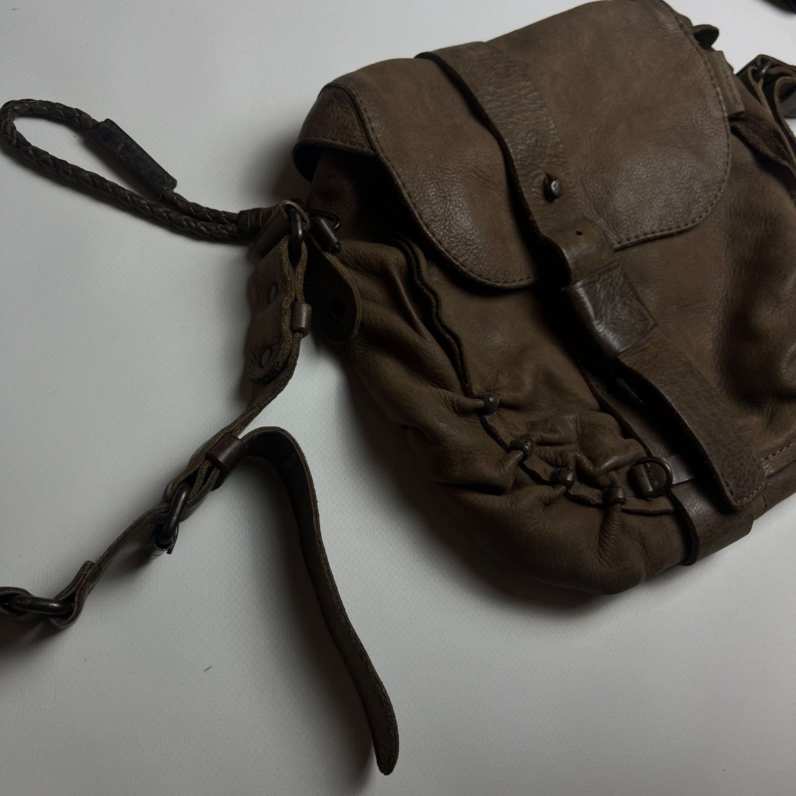Vintage Aunts & Uncles 100% Heavy Leather Vintage Shoulder Bag Size ONE SIZE - 9 Thumbnail