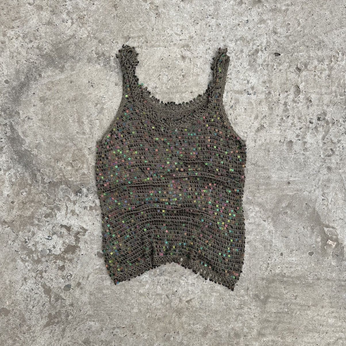 Issey Miyake VTG Japanese Style Grunge Tank Top Sleeveless Avantgarde Size L / US 10 / IT 46 - 1 Thumbnail
