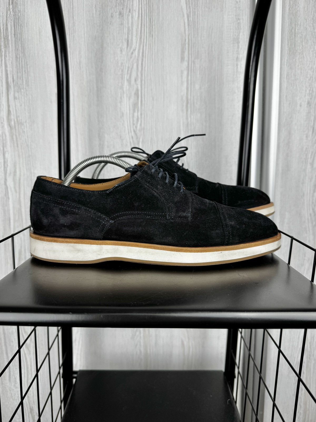 Hugo Boss Boss Hugo Boss Men's Oracle Derby blue suede Size US 8.5 / EU 41-42 - 7 Thumbnail