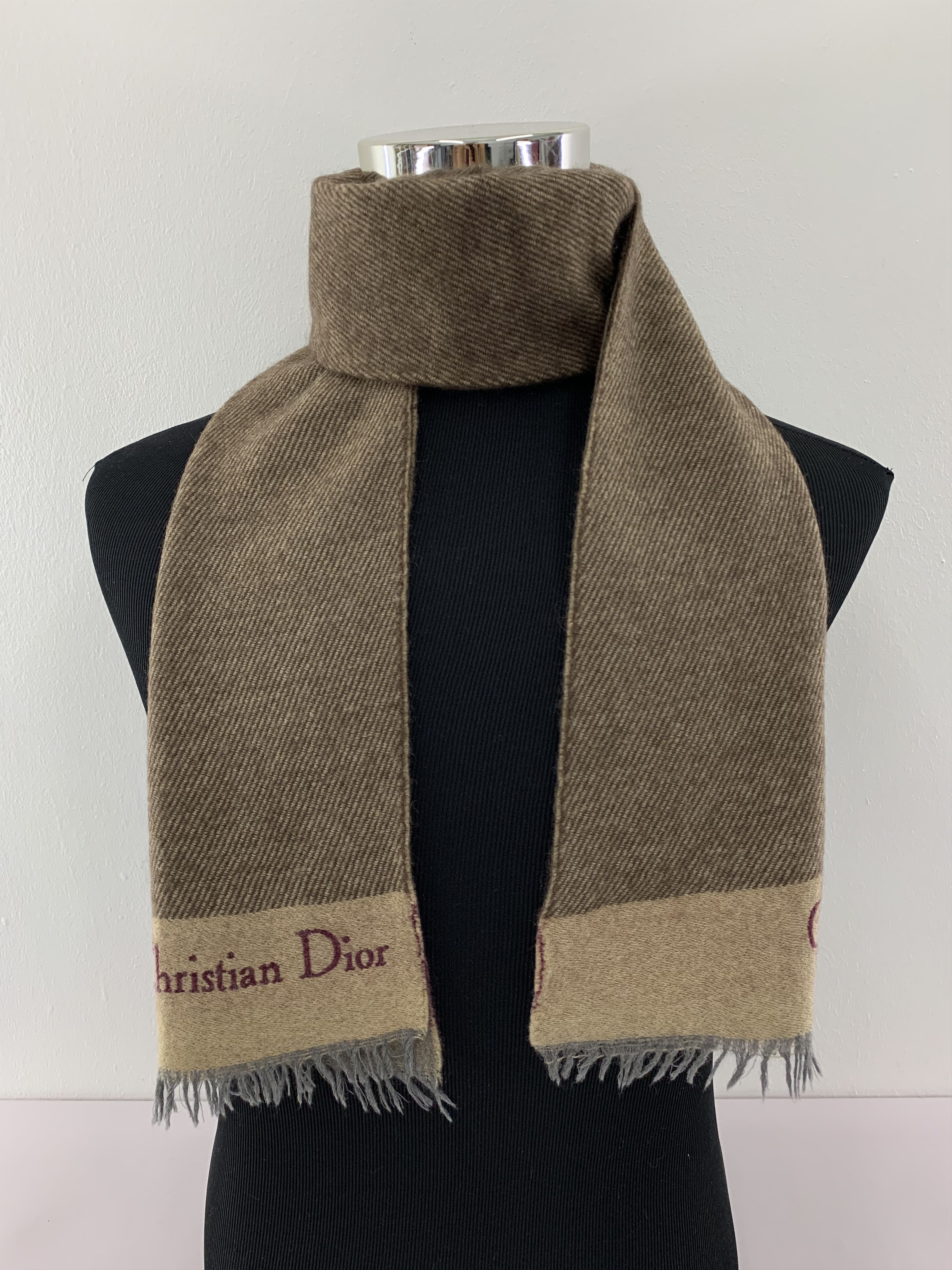 Christian Dior Monsieur Christian Dior Scarf Wool Muffler Neck Wrap BL5159 Size ONE SIZE - 1 Thumbnail