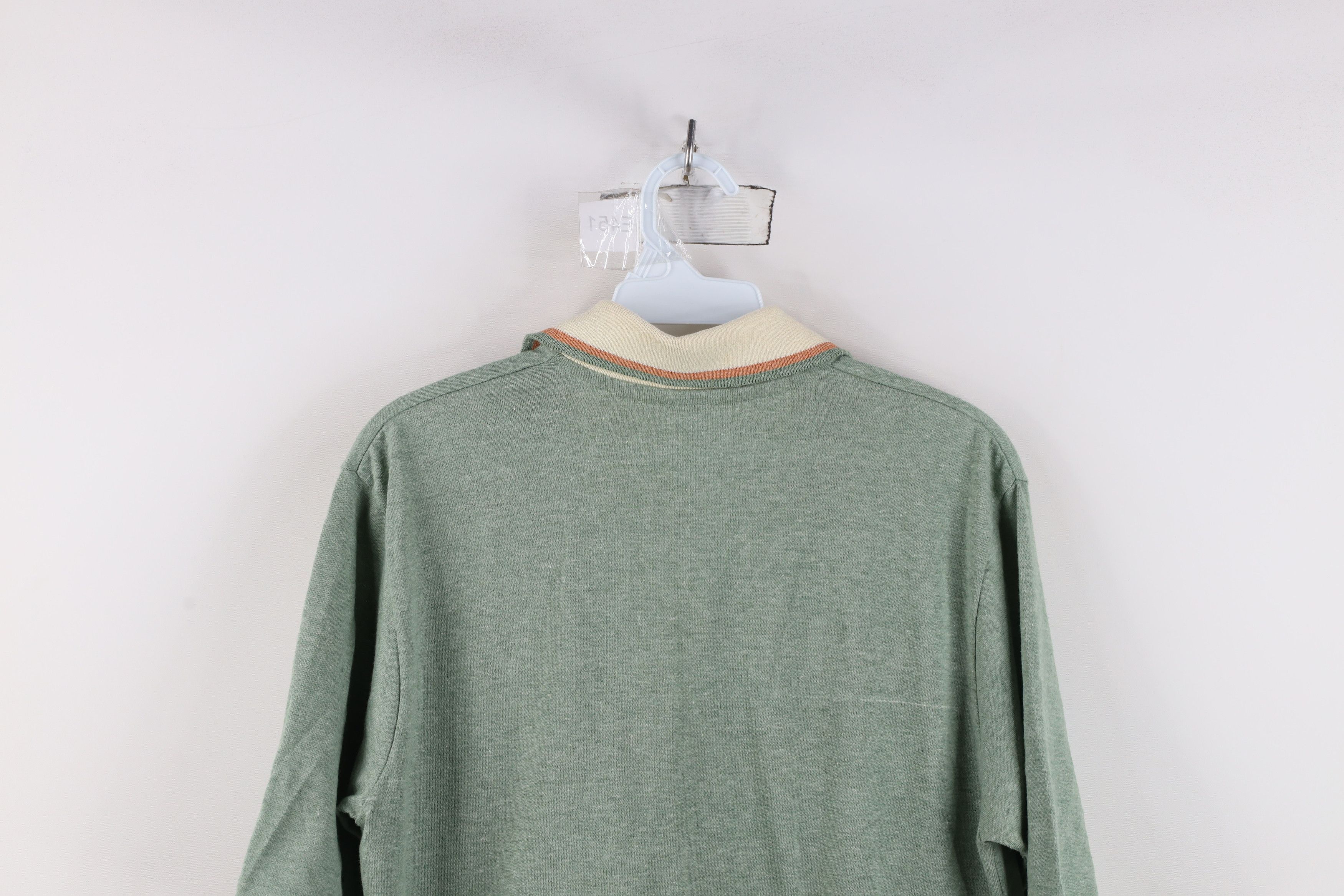 Vintage Vintage 70s Streetwear Jersey Collared Polo Shirt Green USA Size US M / EU 48-50 / 2 - 14 Thumbnail